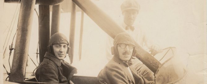 Norman Rockwell and illustrator Dean Cornwell took seaplane ride after judging the 1923 Miss America contest in Atlantic City, New Jersey